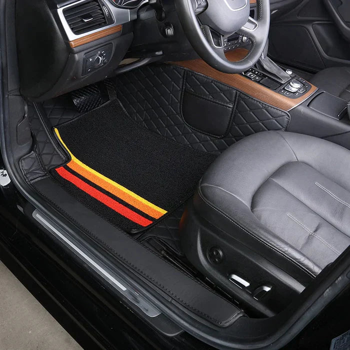 LuxDrive™ – Kit de Tapetes Premium com Personalização (4 Peças)